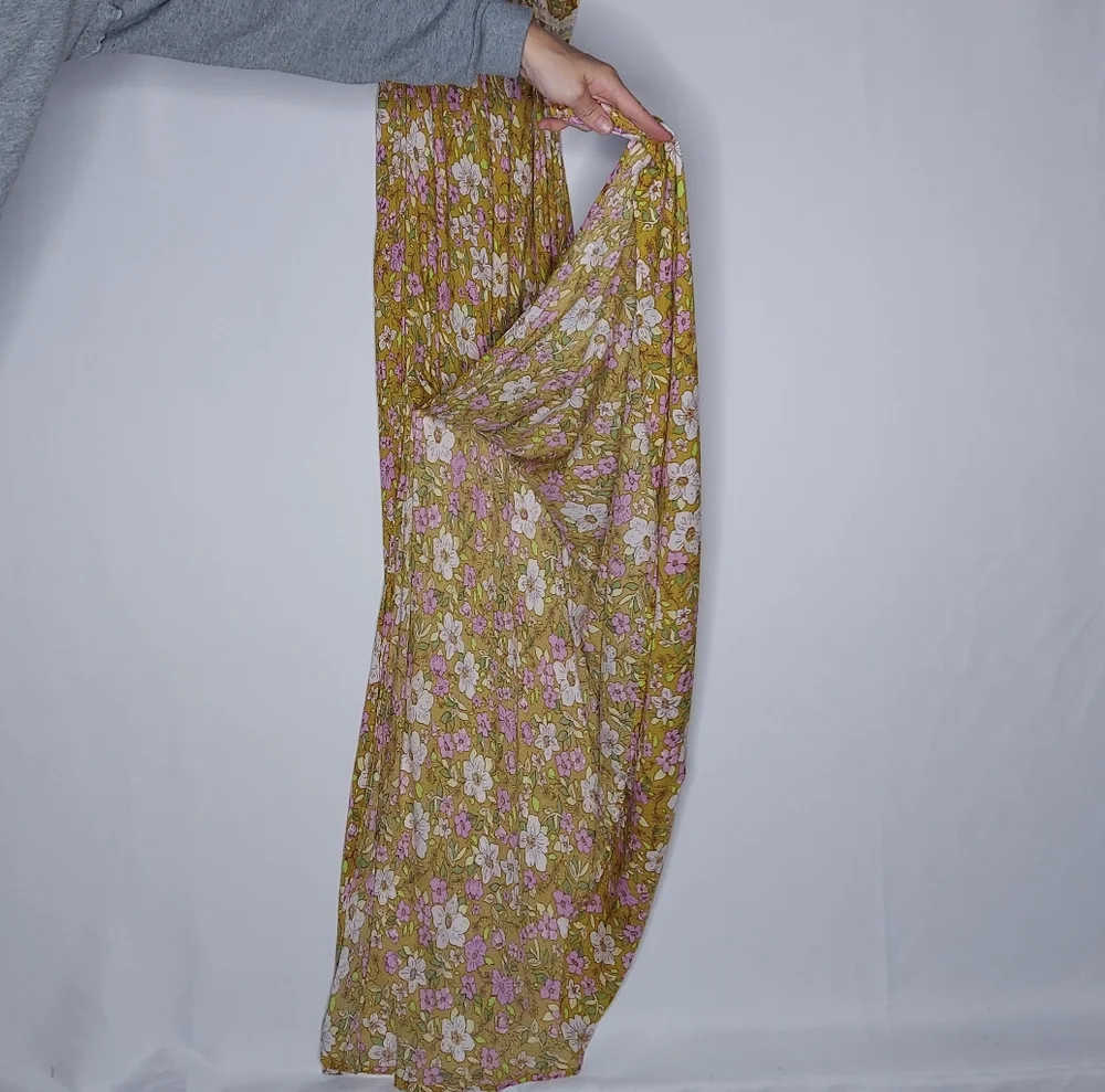 Intimately Free People Slip Dress Medium All I Wanted‎ Maxi Floral Empire Slit